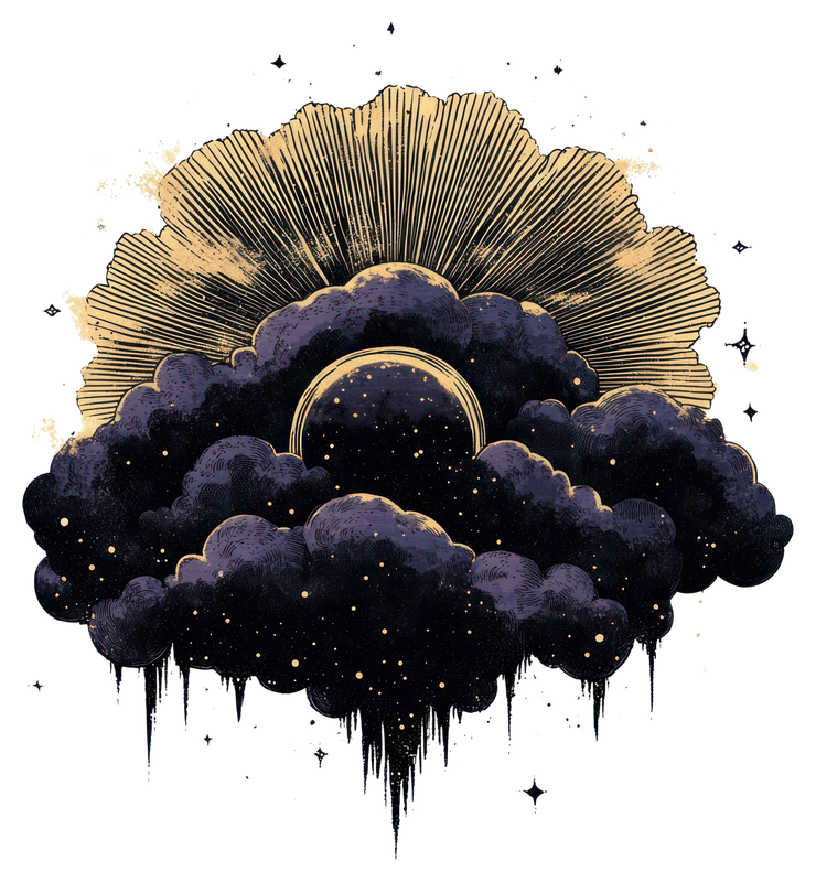 witchy-sun image in vector art format